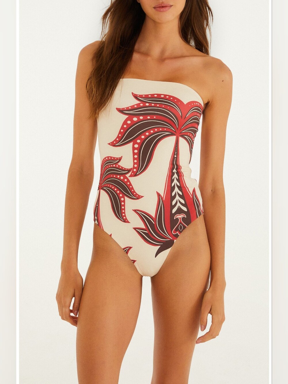 the FARM Rio Ainika Garden Strapless One-Piece Swimwear - Medium SW2